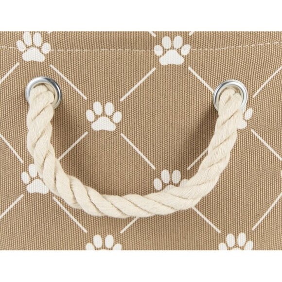 $8 WHEN BUNDLED 12" x 15" Round Fabric Paw Print Medium Pet Toy Bin NEW WITH TAG - Picture 5 of 7